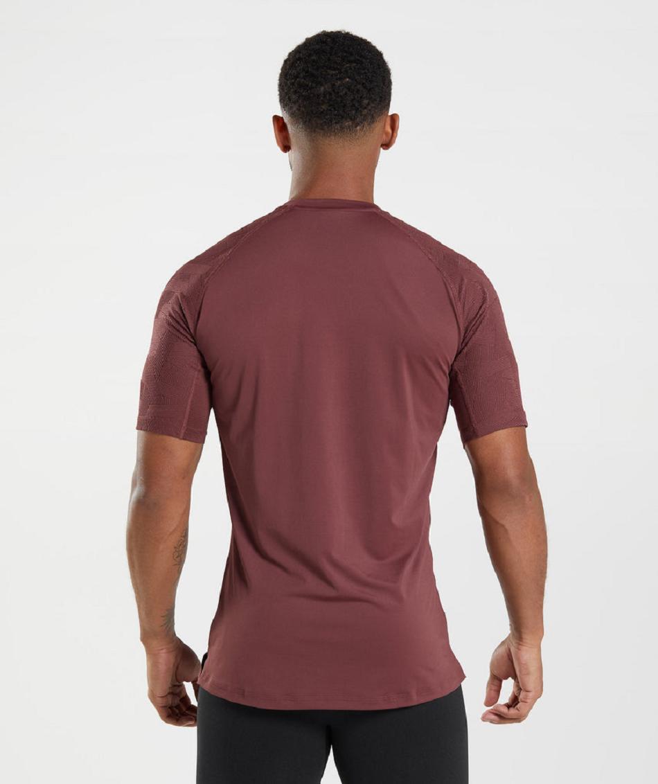 T Shirts Gymshark Form Hombre Rosas Marrones | CO 3393QMA